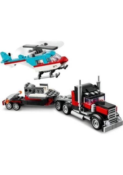 31146 Lego® Creator 3 Ü1 Arada Helikopterli Açık Kasa Kamyon 270 Parça +7 Yaş indirimleri