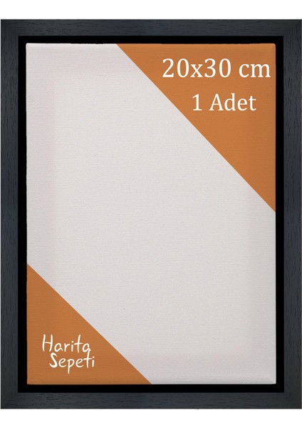 Siyah Çerçeveli 20X30 cm Boş Tuval Tablo