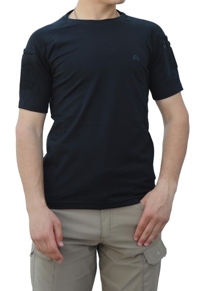 Bisiklet Yaka Kısa Kollu Taktik Tişört