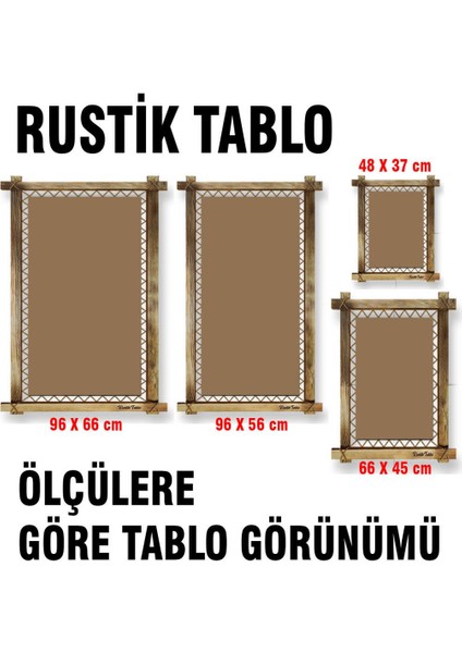 Mescidi Nebevi LED Işıklı Rustik Kanvas Tablo B