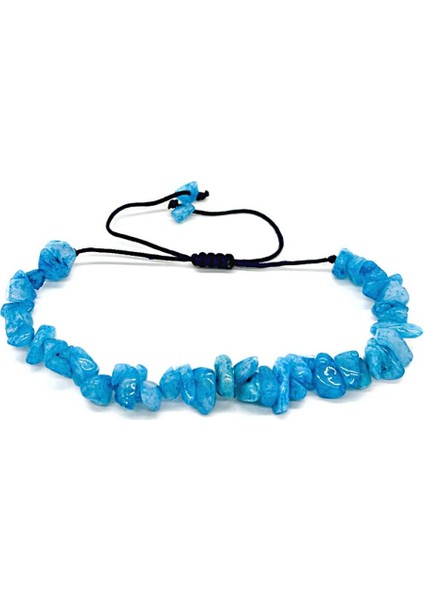 Aquamarin Kırık Doğaltaş Bileklik