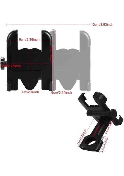Bisiklet ve Motosiklet Telefon Tutucu Gidon Bağlantılı  Alüminyum Metal Alaşımlı 360 Derece Hareket