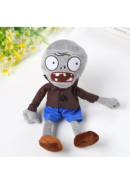 Ithal Kumaş Plants Vs. Zombies Pvz Serisi Sesli Karakter Figür Peluş Oyuncak Linxin Zombie 28 Cm.