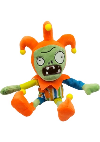 Ithal Kumaş Plants Vs. Zombies Pvz Serisi Sesli Karakter Figür Peluş Oyuncak Jester Zombie 28 Cm.