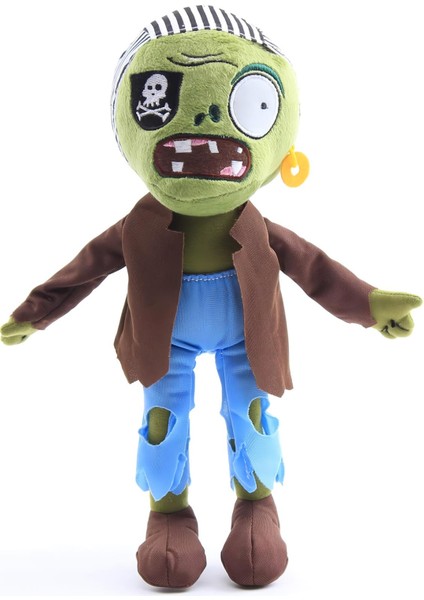 Ithal Kumaş Plants Vs. Zombies Pvz Serisi Sesli Karakter Figür Peluş Oyuncak Pirate Zombie 28 Cm.