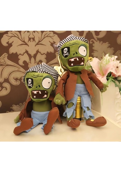 Ithal Kumaş Plants Vs. Zombies Pvz Serisi Sesli Karakter Figür Peluş Oyuncak Pirate Zombie 28 Cm.