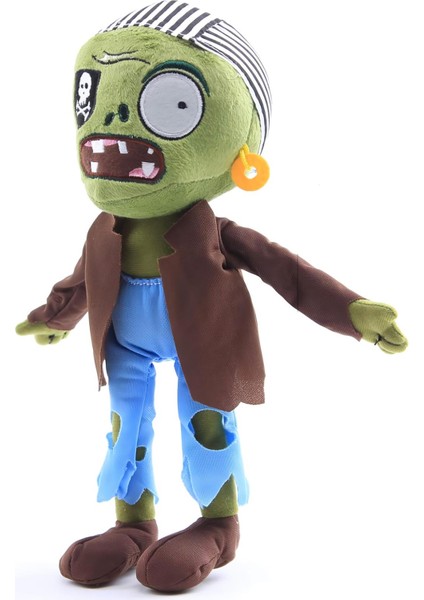 Ithal Kumaş Plants Vs. Zombies Pvz Serisi Sesli Karakter Figür Peluş Oyuncak Pirate Zombie 28 Cm.