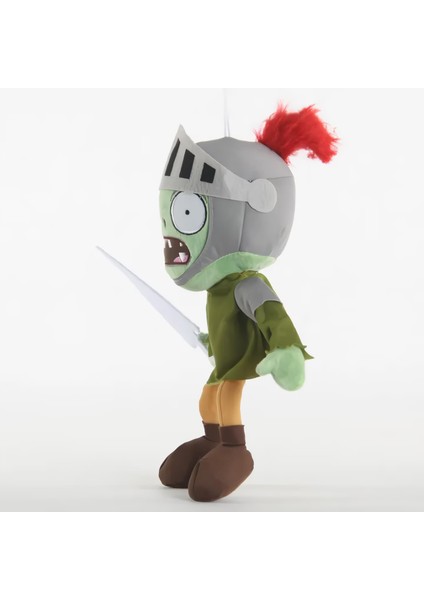 Ithal Kumaş Plants Vs. Zombies Pvz Serisi Sesli Karakter Figür Peluş Oyuncak Knight Zombie 28 Cm.