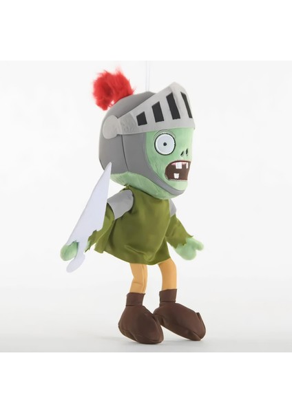 Ithal Kumaş Plants Vs. Zombies Pvz Serisi Sesli Karakter Figür Peluş Oyuncak Knight Zombie 28 Cm.