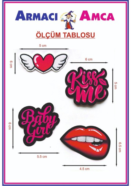 Ütü Ile Yapışan 4 Adet Örme Kumaş Arma Yırtık Kapatıcı Pratik Yama Tekstil Patch Pembe Fuşya Güzel Yazılar Kalp Aşk fiyatları