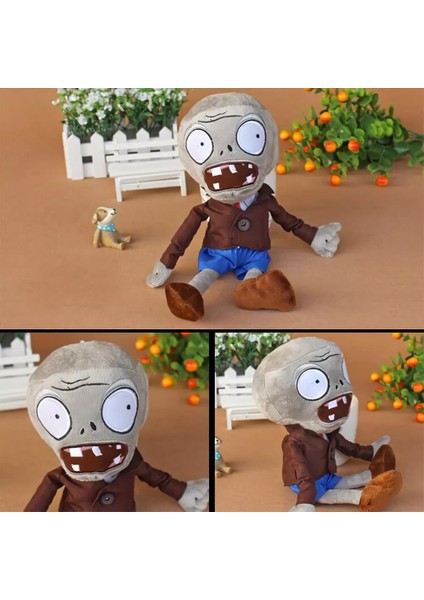 Ithal Kumaş Plants Vs. Zombies Pvz Serisi Sesli Karakter Figür Peluş Oyuncak Linxin Zombie 28 Cm.