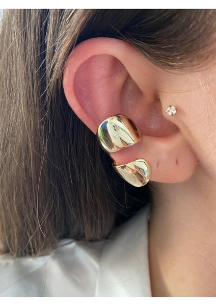 Iri Halka Altın Kaplama Kadın Earcuff Kıkırdak Küpe fırsatları