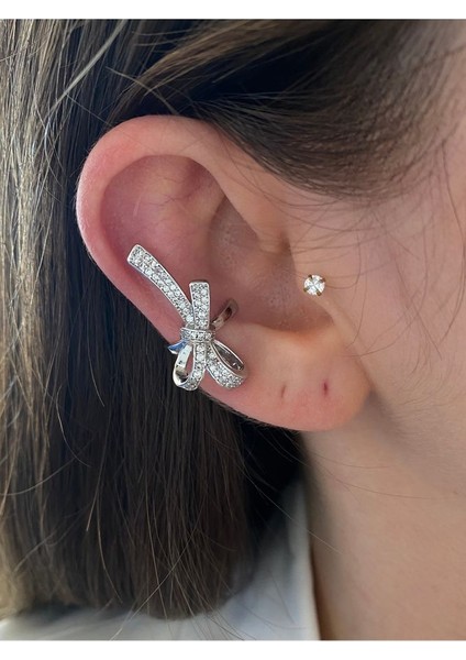 Kurdele Altın Kaplama Kadın Earcuff Kıkırdak Küpe