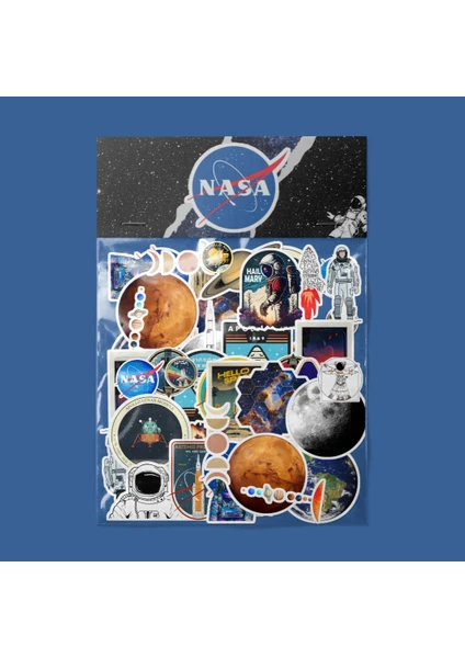 Nasa Sticker Paketi / Bullet Journal Defter Çıkartma Ajanda Laptop Etiket