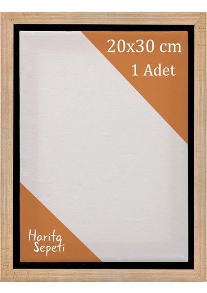 Harita Sepeti Gold Çerçeveli 20X30 cm Boş Tuval Tablo