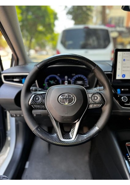 Toyota Corolla 2020-2024 Araca Özel Direksiyon Kılıfı (Soft Nokta 5d Mikrofiber Karbon Deri) fiyatları
