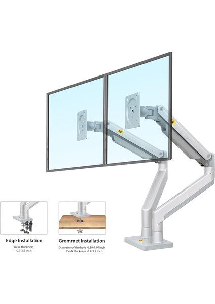 North Bayou Nb G32 22"-32" Amortisörlü 2-12KG Profosyonel Monitör Standı Gri