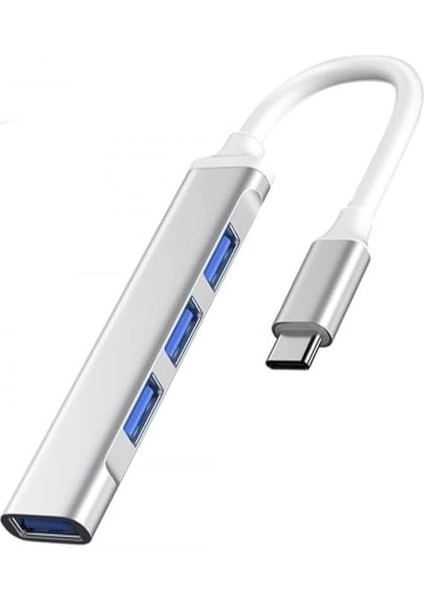 Mg Store Type-C To USB Macbook Uyumlu USB 3.0 USB Çoklayıcı 4'lü Hub Otg USB Adaptör Çoklayıcı