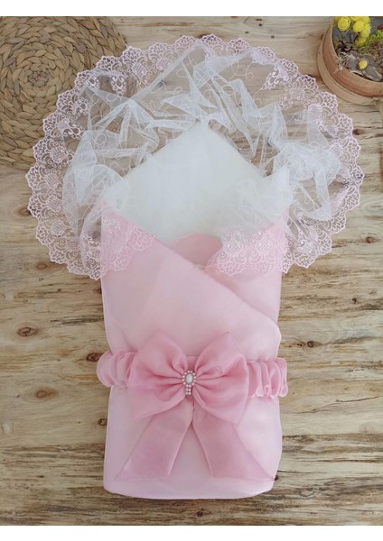 Yenidoğan Kumru Inci Fiyonk Kristal Parlak Duvaklı Kundak Bebek Battaniyesi