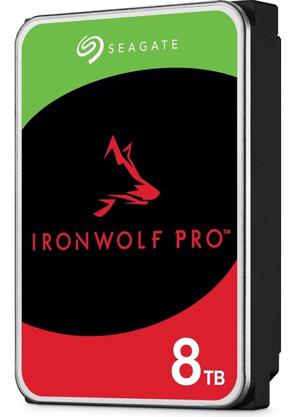 Ironwolf Pro, 8 Tb, Kurumsal Nas Dahili Sabit Disk HDD - Cmr 3,5', Sata 6 Gb/sn, 7200 Devir/dakika, 256 MB Önbellek, Raıd Ağa Bağlı Depolama Için, Rescue Hizmetleri (ST8000NT001)