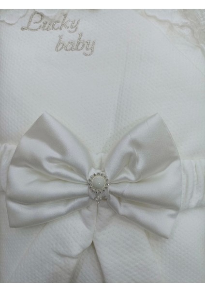 Yenidoğan Sahra Taç Lucky Baby Nakışlı Kumru Kundak Bebek Battaniyesi modelleri