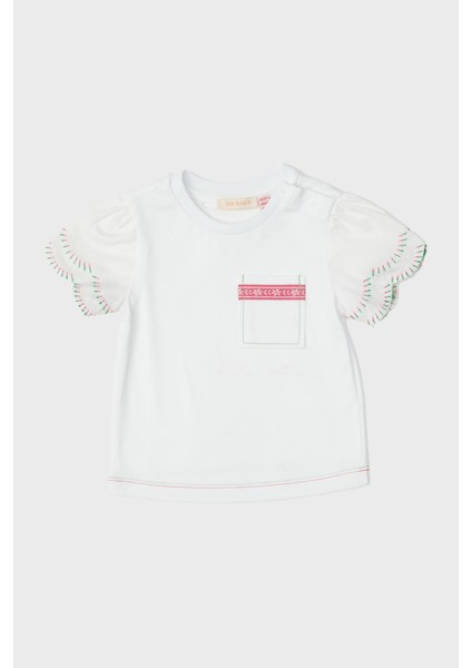 Bg Store Kız Bebek Beyaz T-Shirt