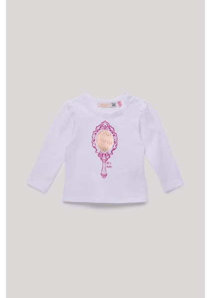 Bg Store Kız Bebek Ekru T-Shirt