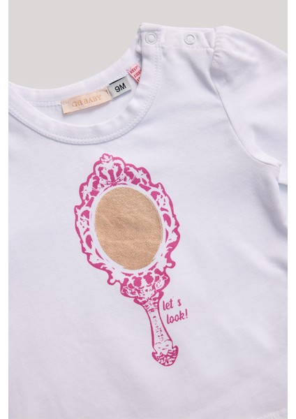 Bg Store Kız Bebek Ekru T-Shirt