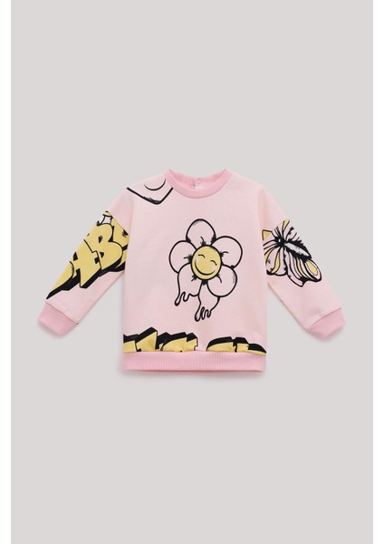 Kız Bebek Desenli Sweatshirt