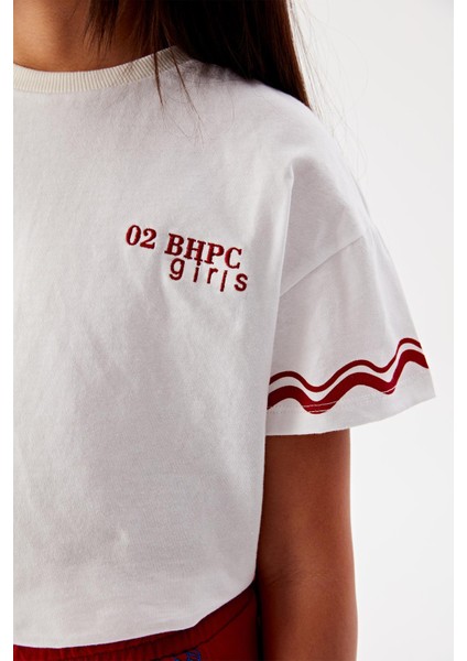 Beverly Hills Polo Club  Kız Çocuk Beyaz T-Shirt