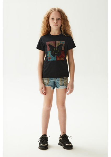 Bg Store Kız Çocuk Siyah T-Shirt