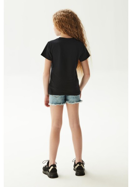 Bg Store Kız Çocuk Siyah T-Shirt fırsatları