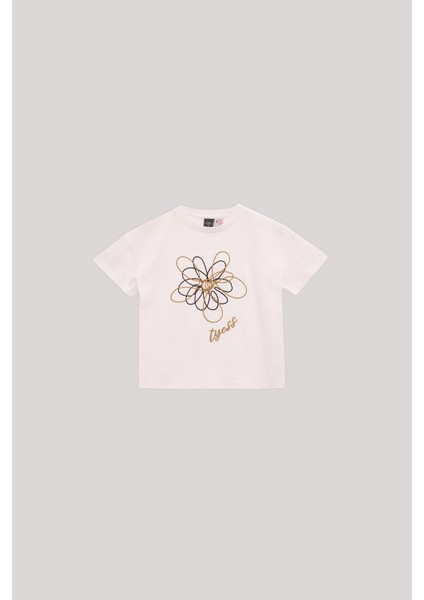 Bg Store Kız Çocuk Ekru T-Shirt