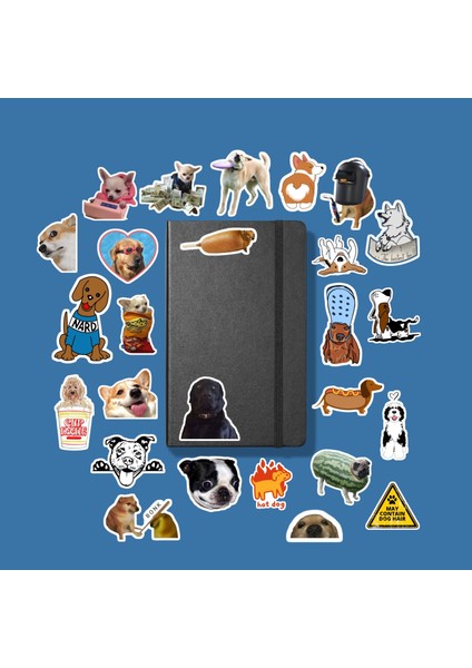 Komik Köpek Sticker Paketi/ Bullet Journal Defter Çıkartma Ajanda Laptop Etiket