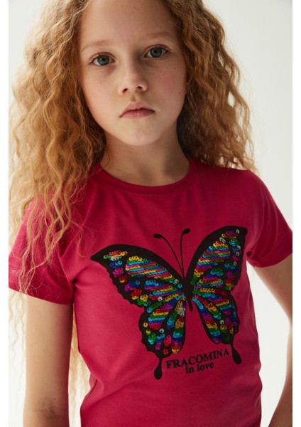 Bg Store Kız Çocuk Fuşya T-Shirt modelleri