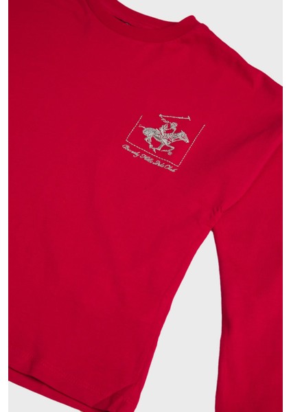 Beverly Hills Polo Club  Kız Çocuk Bordo T-Shirt 23FW0BHG517