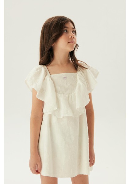 Bg Store Kız Çocuk Beyaz Elbise