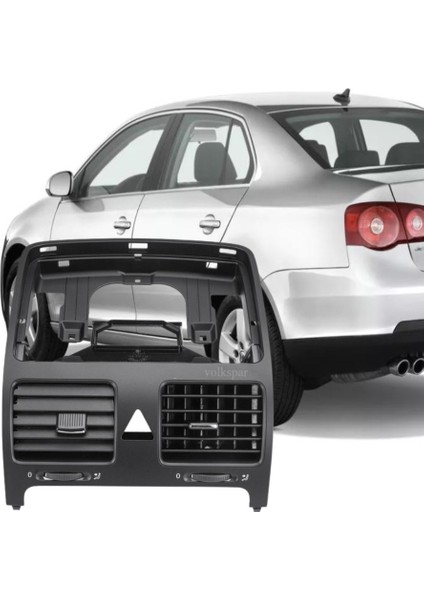 Jetta 2006-2011 Model Arası Uyumlu Ön Torpido Orta Havalandırma Izgara Çerçeve