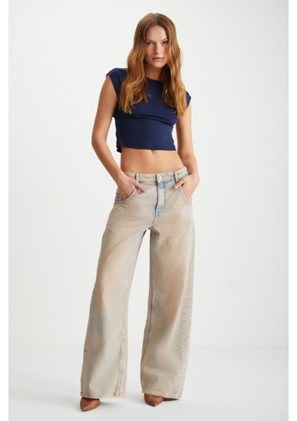 YARETZI Kadın %95 Polyester %5 Elasten Lacivert Büstiyer