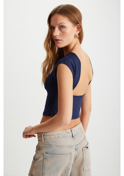 YARETZI Kadın %95 Polyester %5 Elasten Lacivert Büstiyer