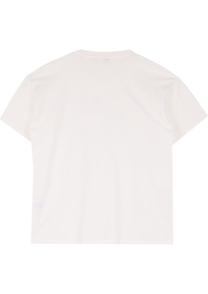 Bisiklet Yaka Baskılı Kırık Beyaz Kadın T-Shirt F4WL-TST0350 fiyatları
