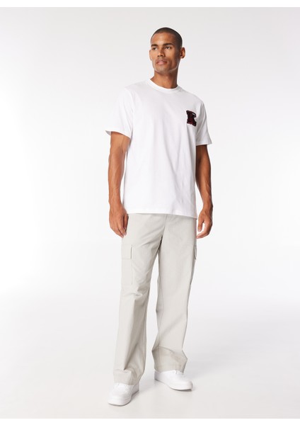 Bisiklet Yaka Baskılı Beyaz Erkek T-Shirt 240M2204100 fiyatları