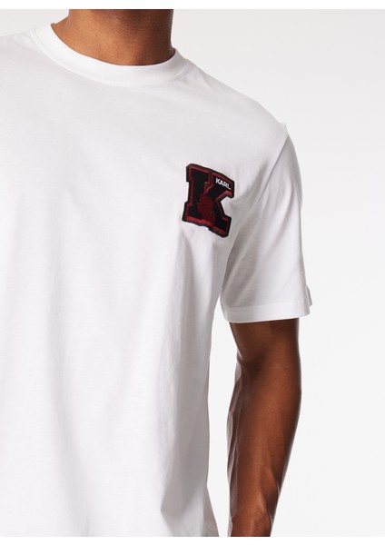 Bisiklet Yaka Baskılı Beyaz Erkek T-Shirt 240M2204100 indirimleri