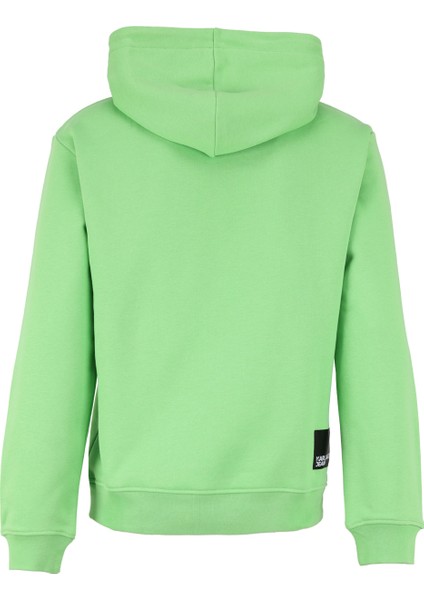 Yeşil Erkek Sweatshırt 240D1809_KLJ Regular Logo Hoodıe
