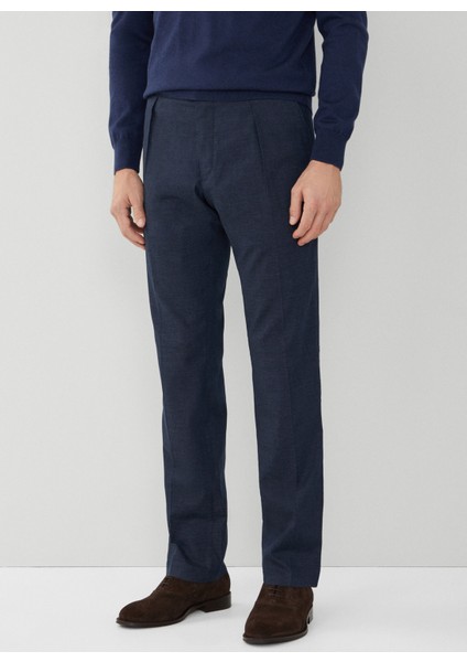 Normal Bel Lastikli Paça Relaxed Lacivert Erkek Pantolon HM212541