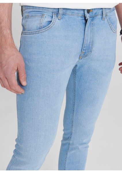 Normal Bel Dar Paça Extra Slim Mavi Erkek Pantolon ET0100000001