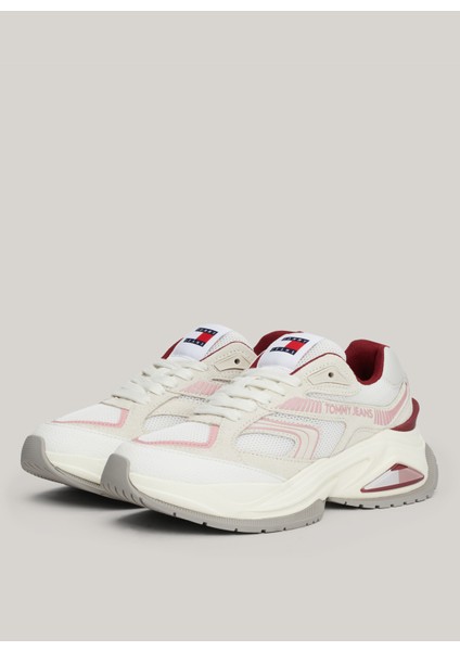 Beyaz - Kırmızı Kadın Sneaker En0En02550Xkg