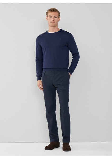 Normal Bel Lastikli Paça Relaxed Lacivert Erkek Pantolon HM212541