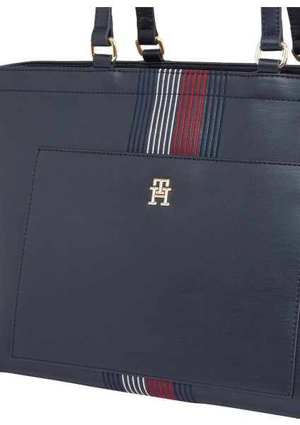 Tommy Hilfiger Lacivert Kadın Tote Çanta AW0AW16704DW6