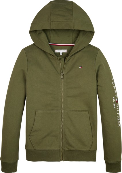 Tommy Hilfiger Baskılı Erkek Çocuk Yeşil Sweatshırt KS0KS00421MSH